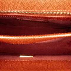 Mini CC Quilted Caviar Single Flap Messenger
