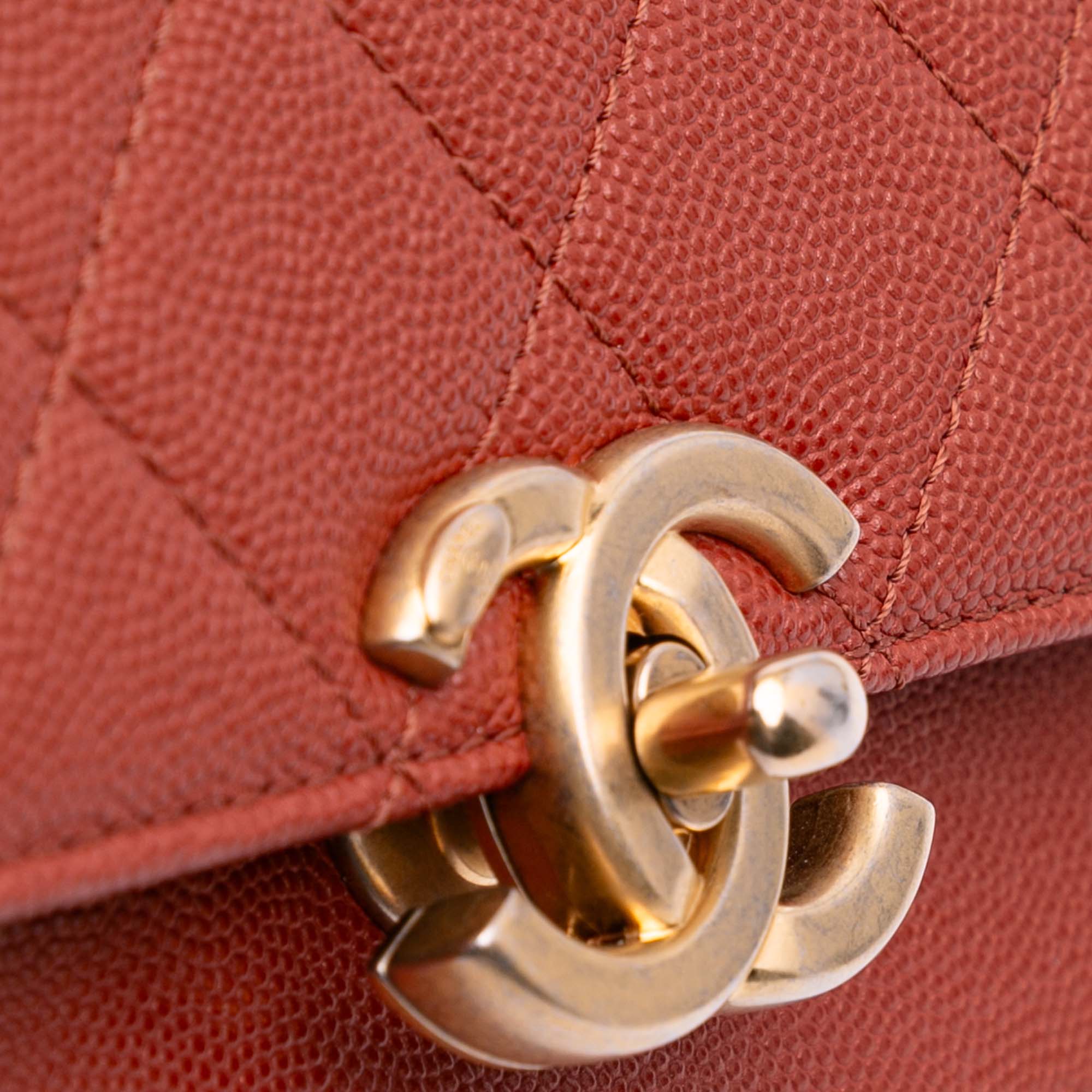 Mini CC Quilted Caviar Single Flap Messenger