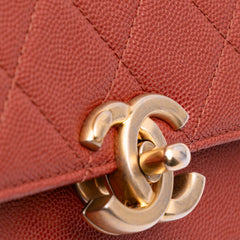 Mini CC Quilted Caviar Single Flap Messenger