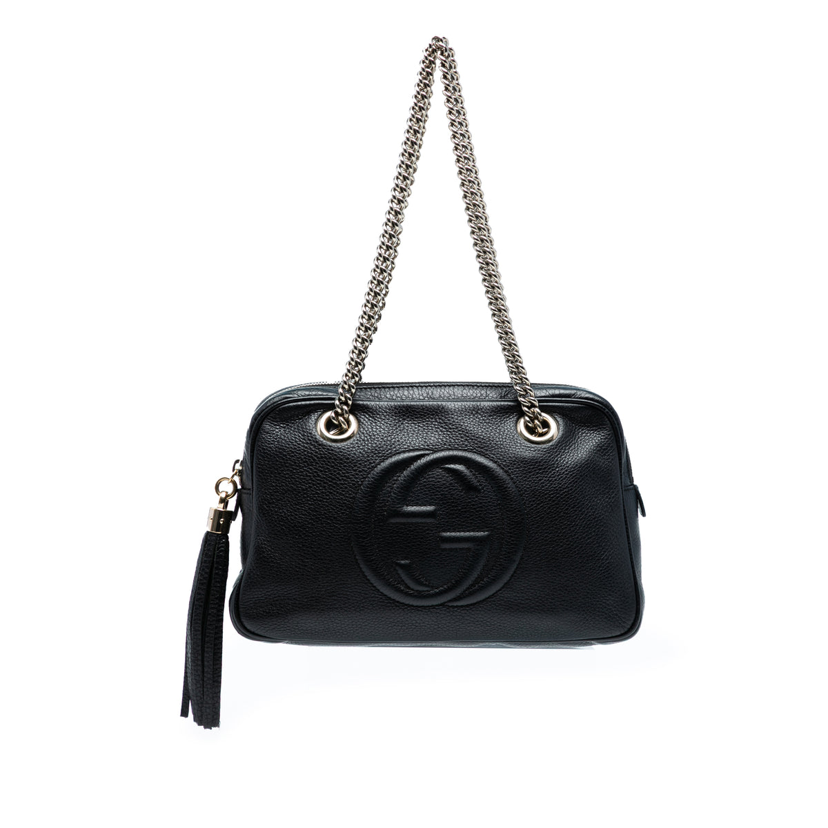 Pebbled Leather Soho Chain Zip Shoulder Bag