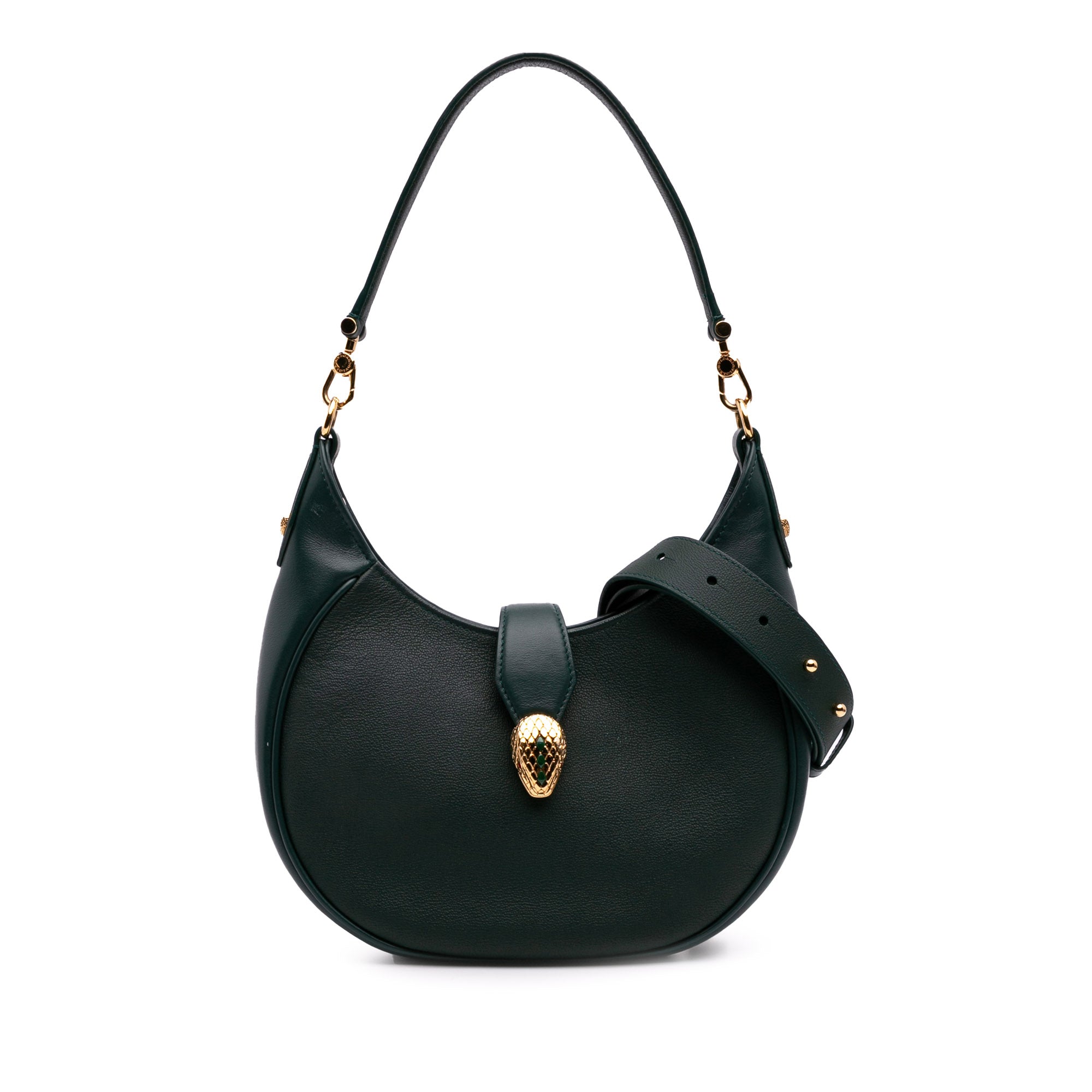 Small Leather Serpenti Ellipse Satchel