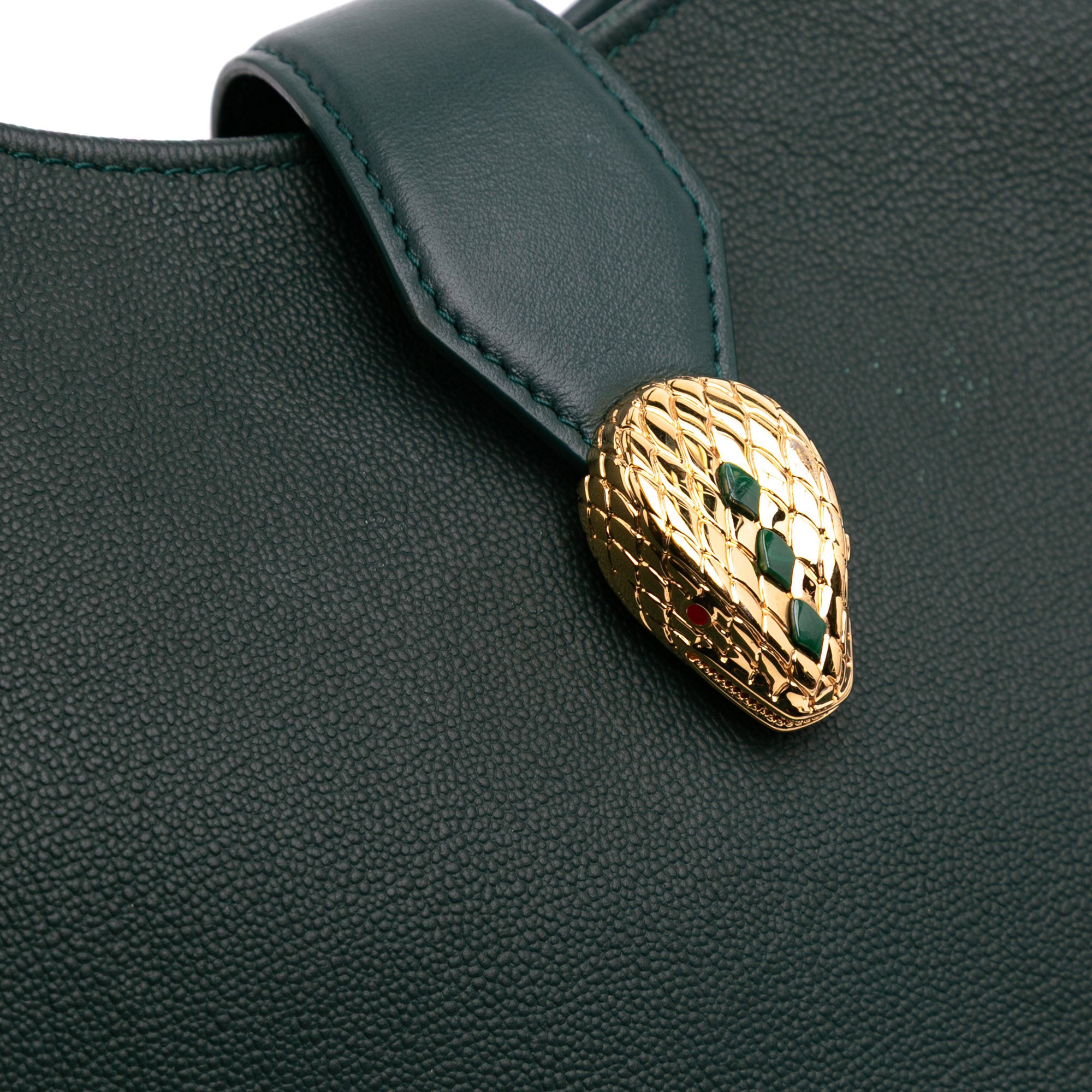 Small Leather Serpenti Ellipse Satchel