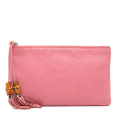 Calfskin Bamboo Clutch