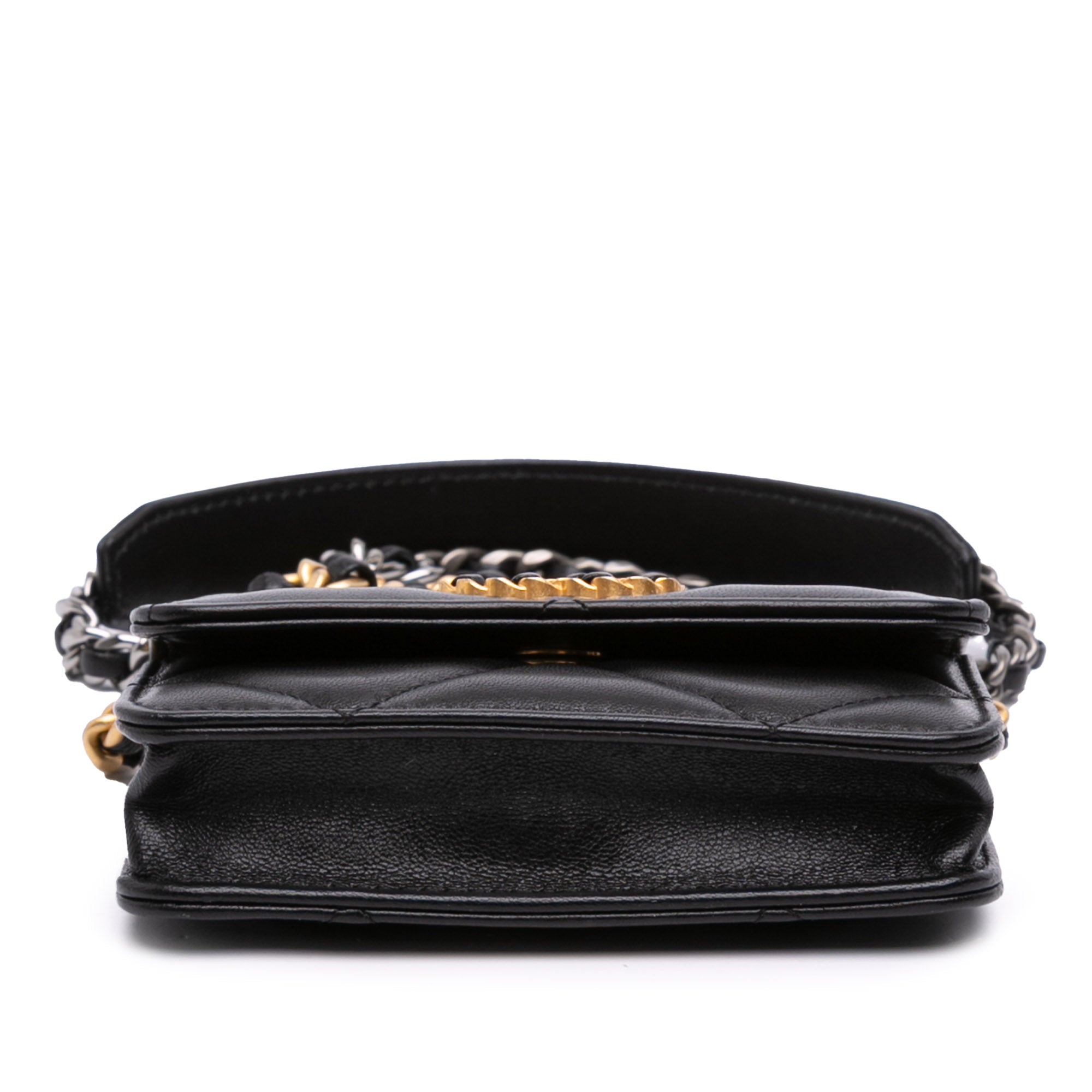 Lambskin 19 Flap Coin Purse With Chain