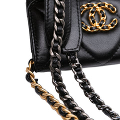 Lambskin 19 Flap Coin Purse With Chain