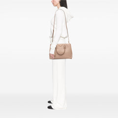 Large Saffiano Lux Galleria Double Zip Satchel