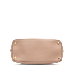 Large Saffiano Lux Galleria Double Zip Satchel