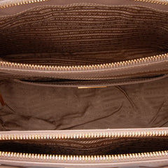 Large Saffiano Lux Galleria Double Zip Satchel