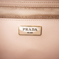 Large Saffiano Lux Galleria Double Zip Satchel
