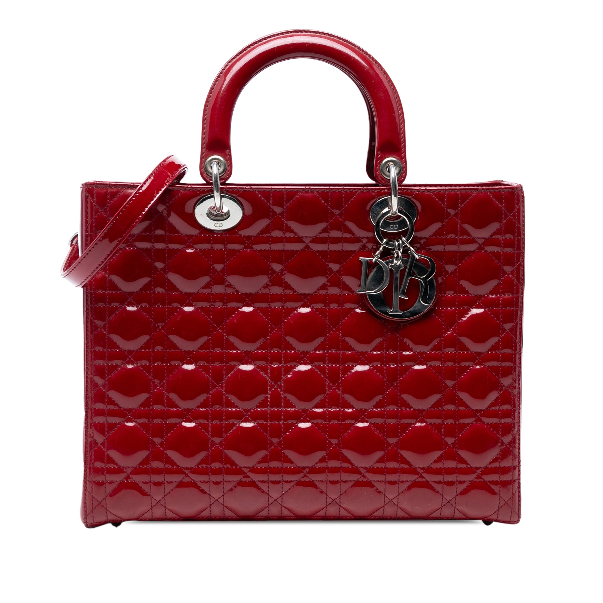 Large Patent Cannage Lady Dior