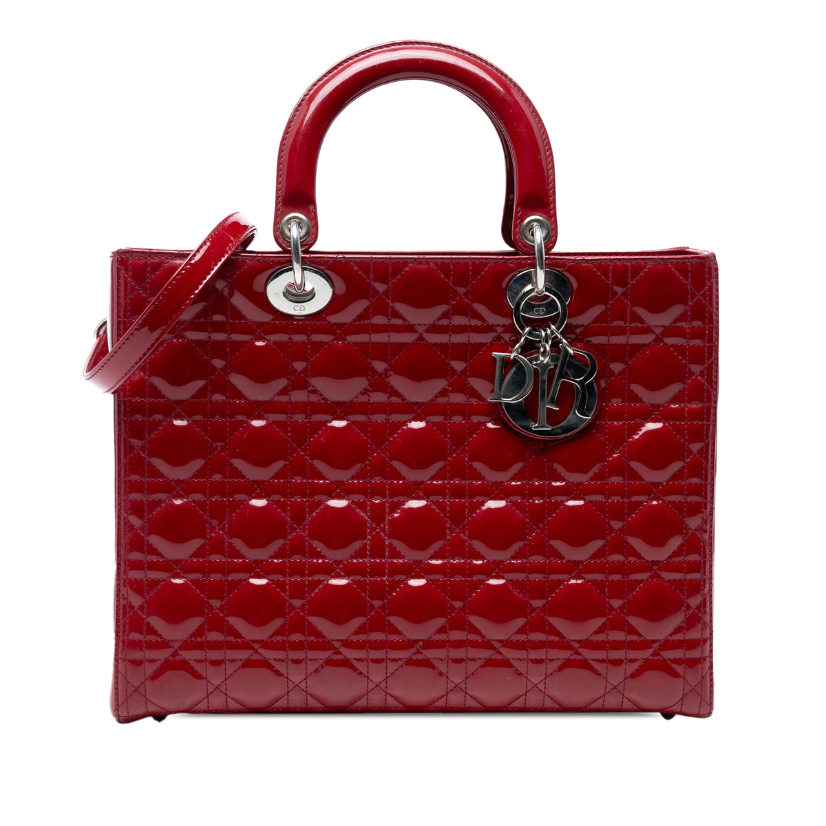 Large Patent Cannage Lady Dior