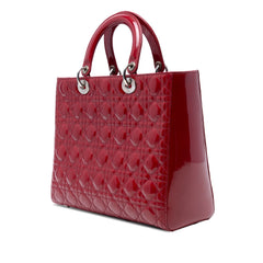 Large Patent Cannage Lady Dior