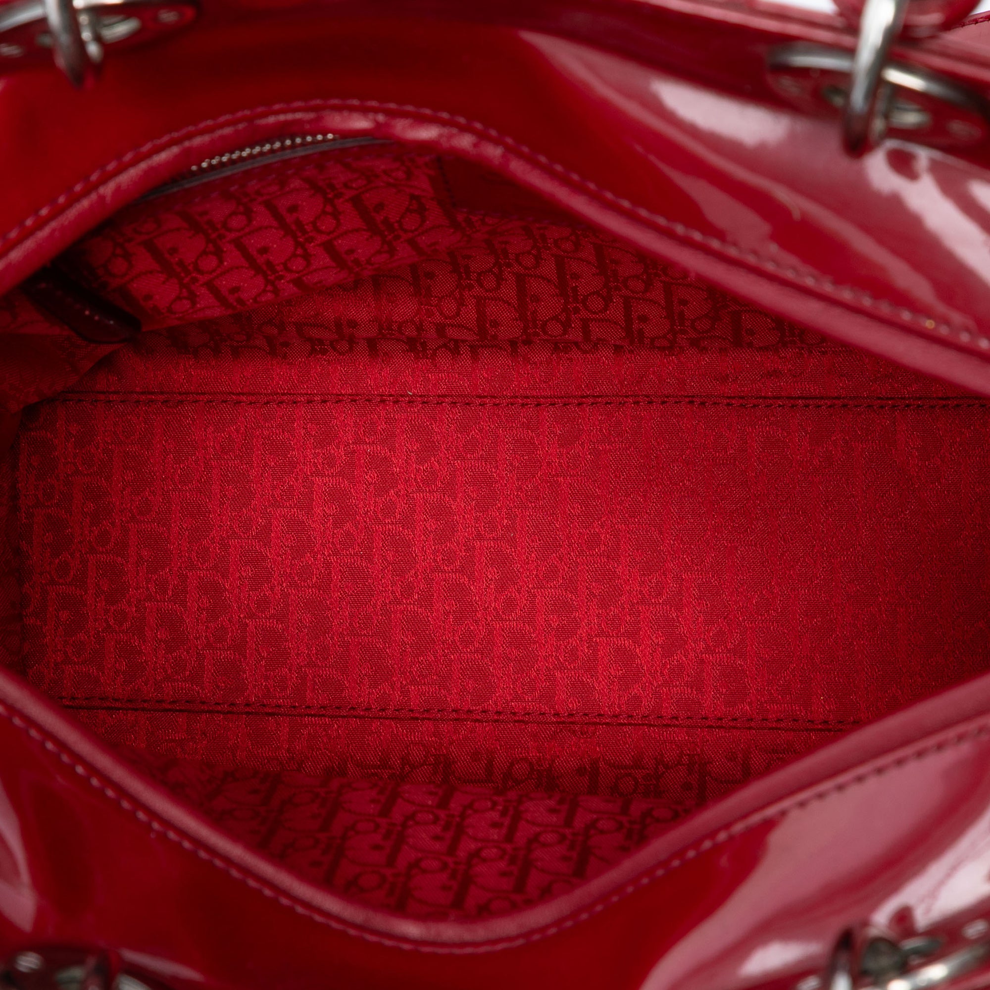 Large Patent Cannage Lady Dior