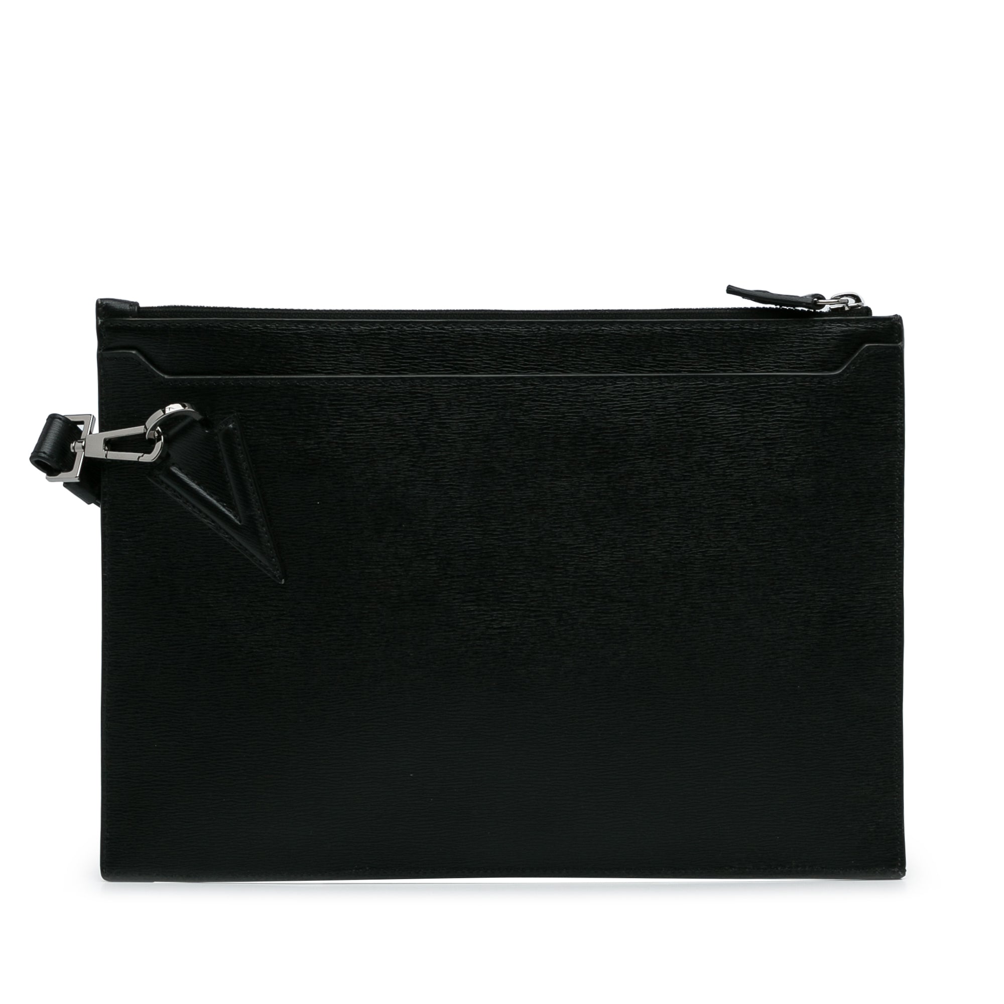 V Logo Leather Clutch_2