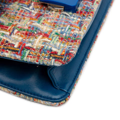 Mini Quilted Tweed Beauty Lock Flap