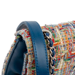 Mini Quilted Tweed Beauty Lock Flap