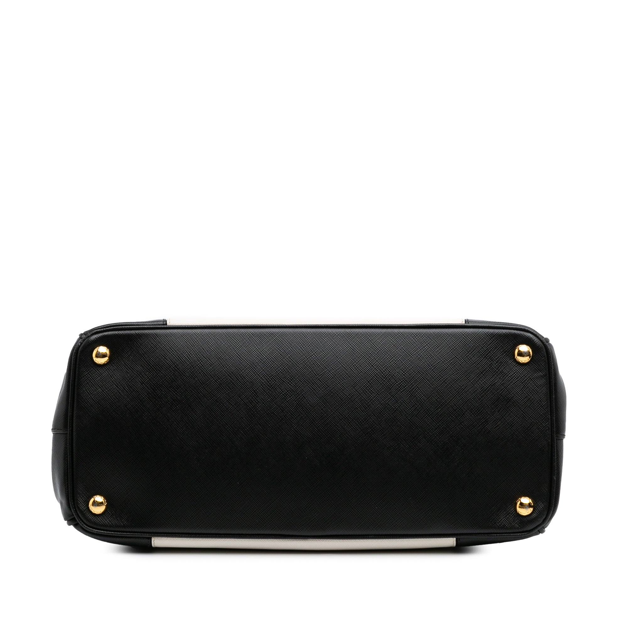Medium Bicolor Saffiano Lux Galleria Double Zip Satchel