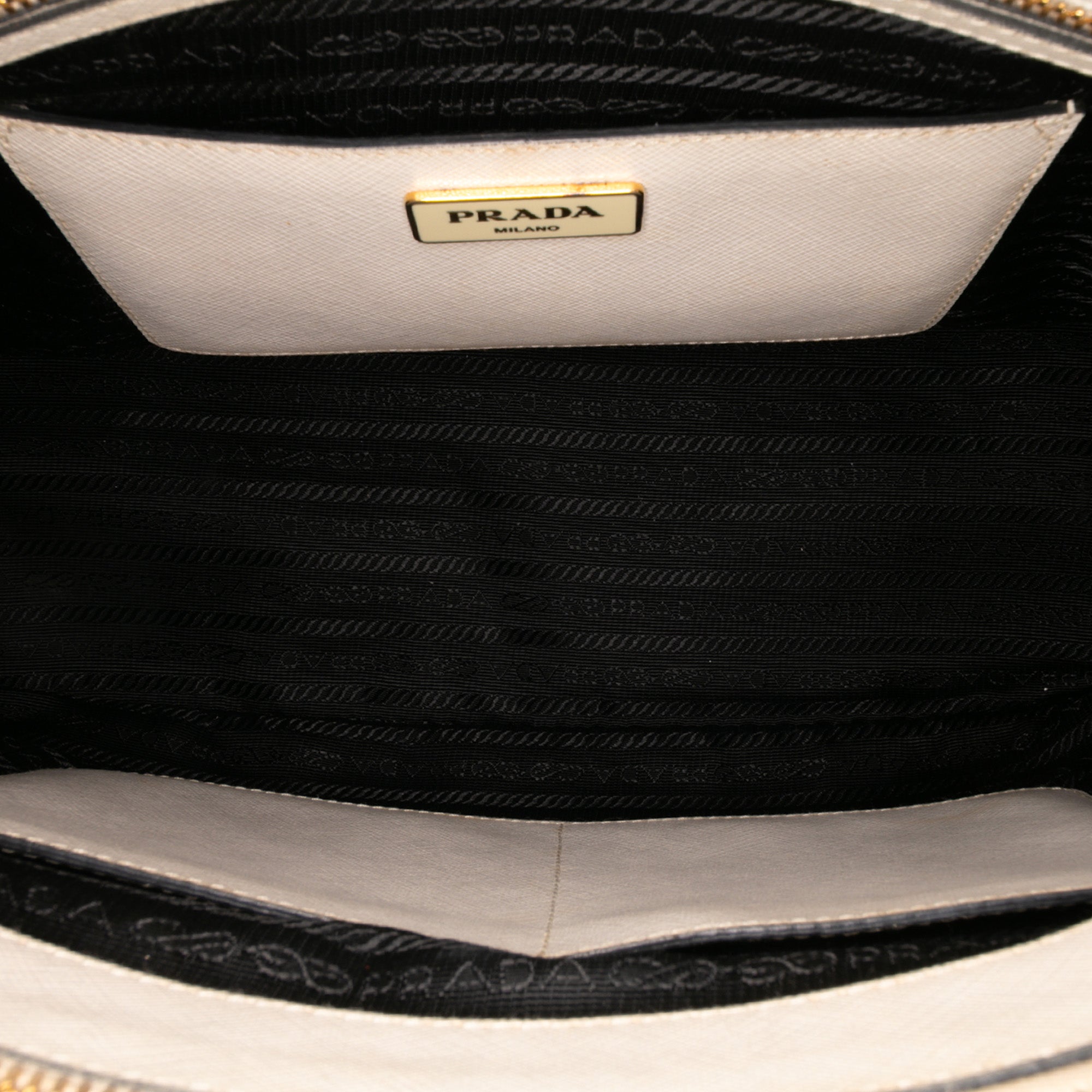 Medium Bicolor Saffiano Lux Galleria Double Zip Satchel