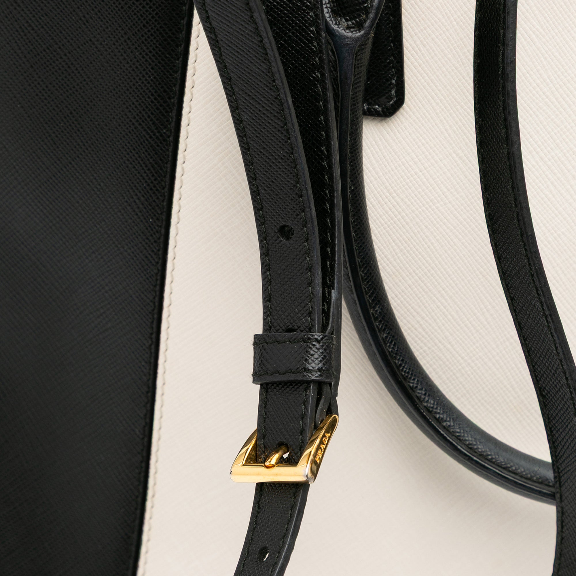 Medium Bicolor Saffiano Lux Galleria Double Zip Satchel