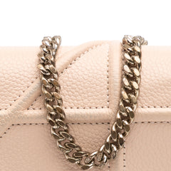 Grained Calfskin Diorama Wallet on Chain