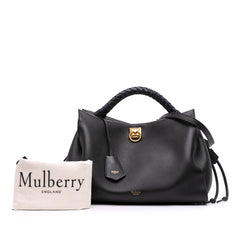 Heavy Grain Calfskin Iris Satchel