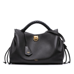 Heavy Grain Calfskin Iris Satchel