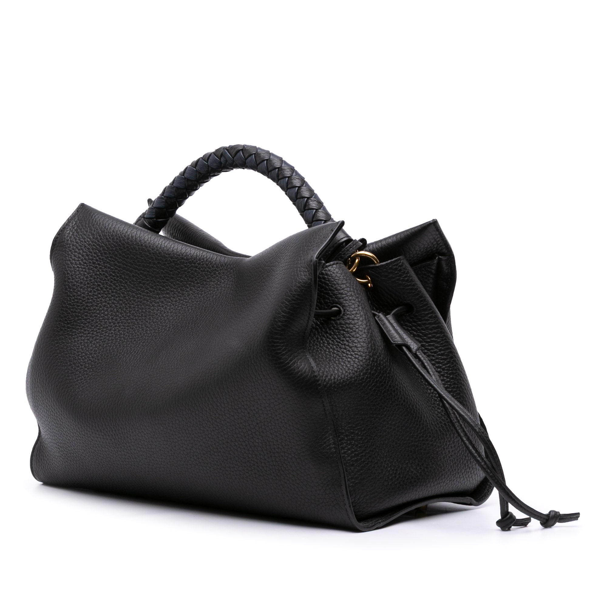Heavy Grain Calfskin Iris Satchel