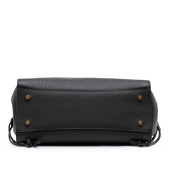 Heavy Grain Calfskin Iris Satchel