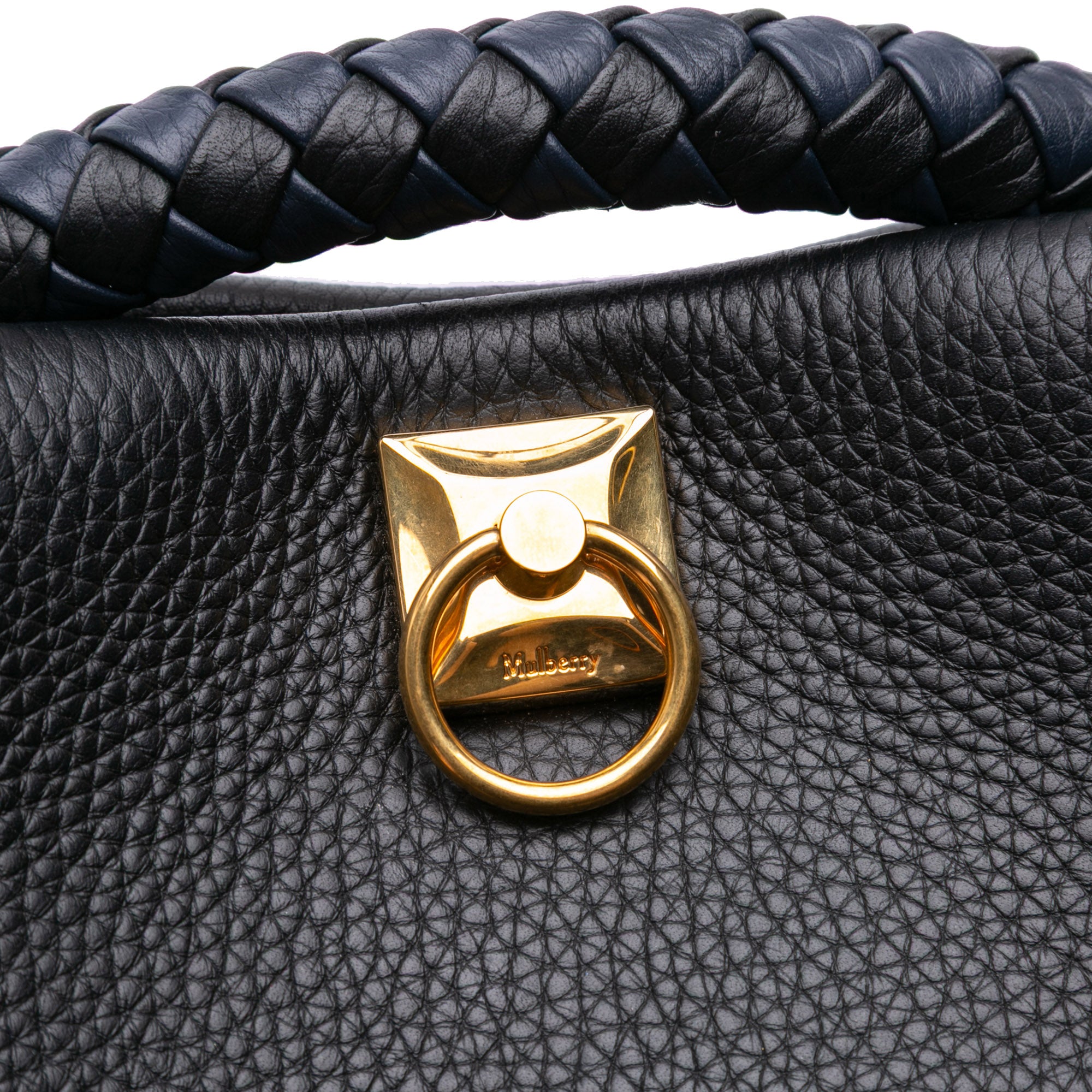 Heavy Grain Calfskin Iris Satchel