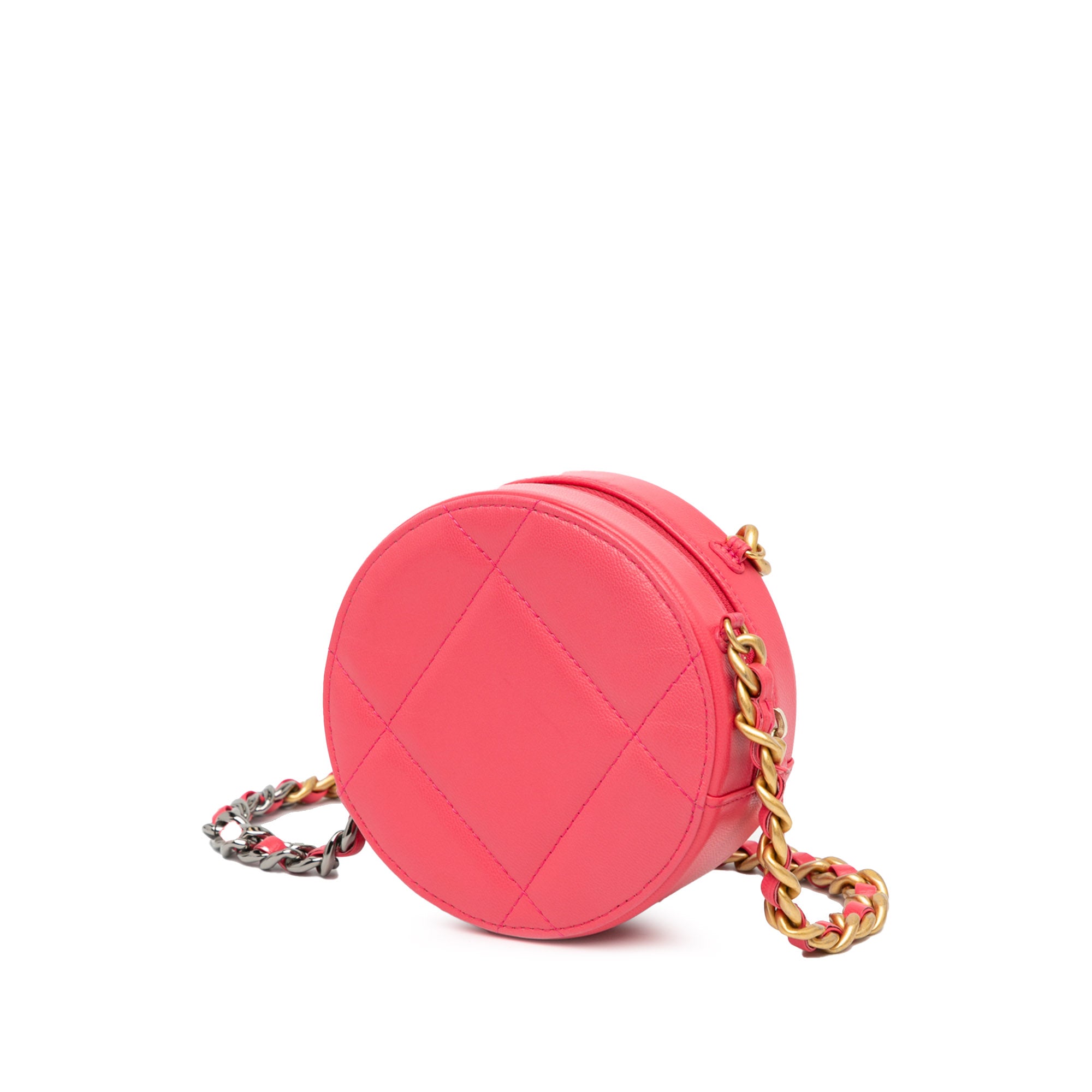 Lambskin 19 Round Clutch with Chain