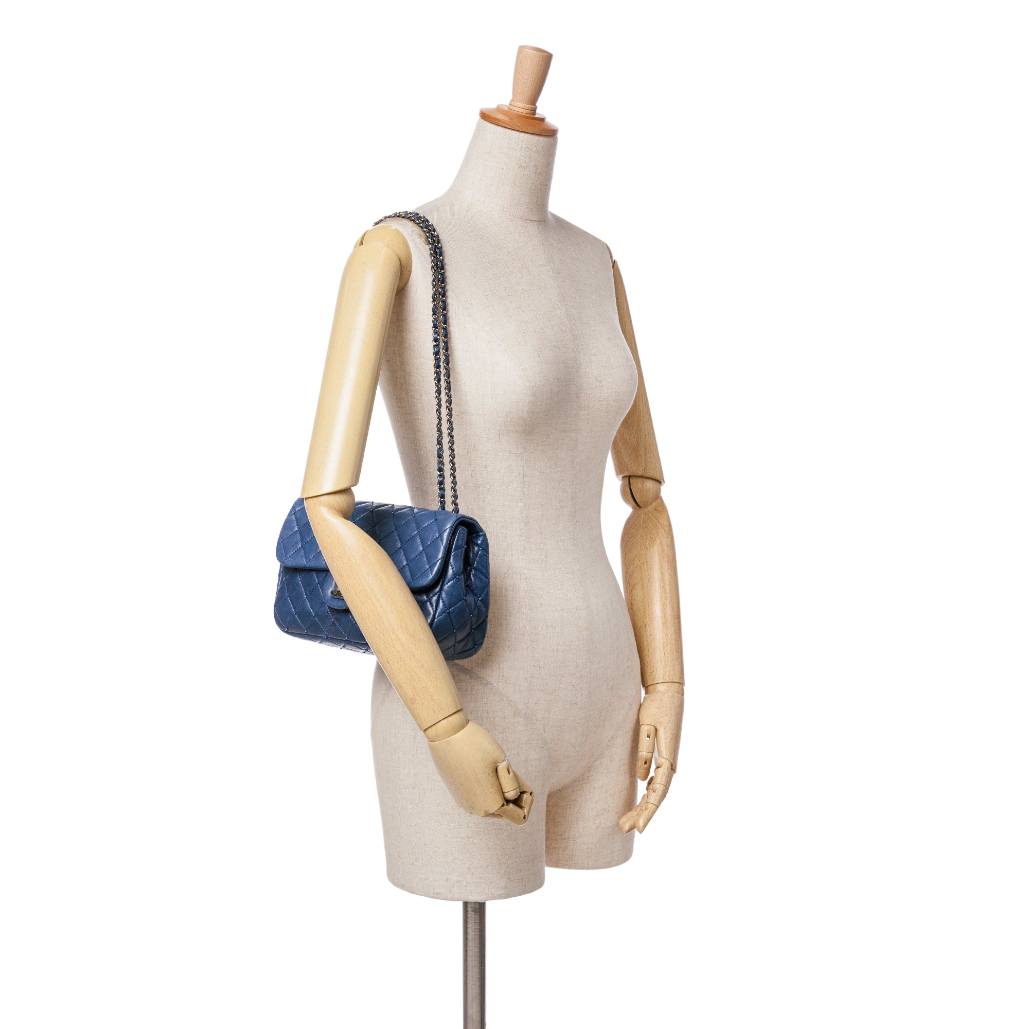 Small Quilted Lambskin Beaded Single Flap