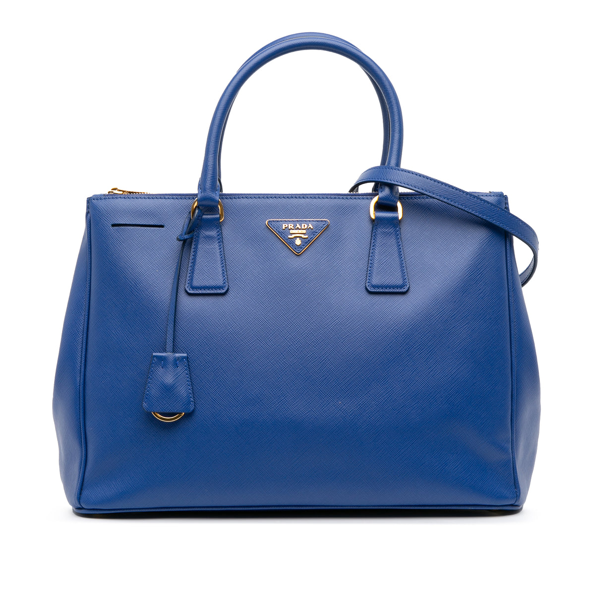 Medium Saffiano Lux Galleria Double Zip Satchel