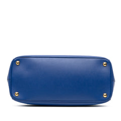 Medium Saffiano Lux Galleria Double Zip Satchel