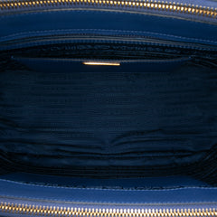 Medium Saffiano Lux Galleria Double Zip Satchel
