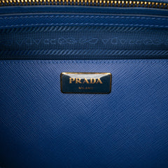 Medium Saffiano Lux Galleria Double Zip Satchel