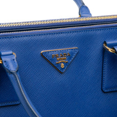 Medium Saffiano Lux Galleria Double Zip Satchel