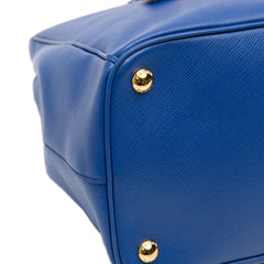 Medium Saffiano Lux Galleria Double Zip Satchel