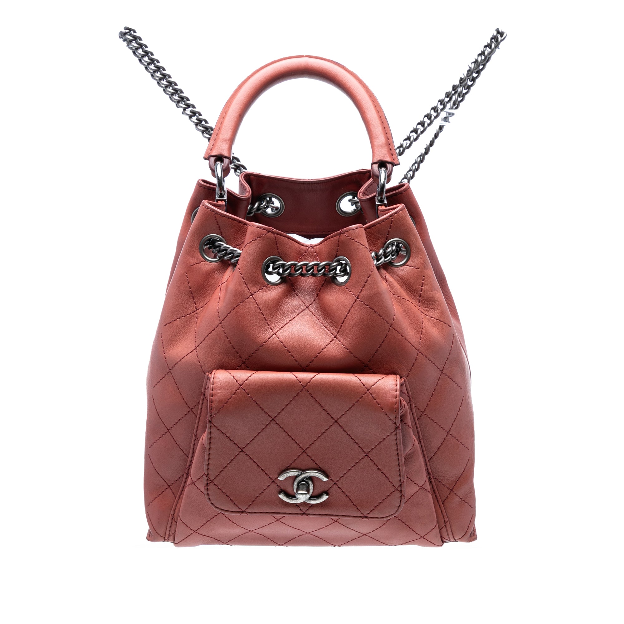 Medium Stitched Calfskin Urban Luxury Drawstring Backpack