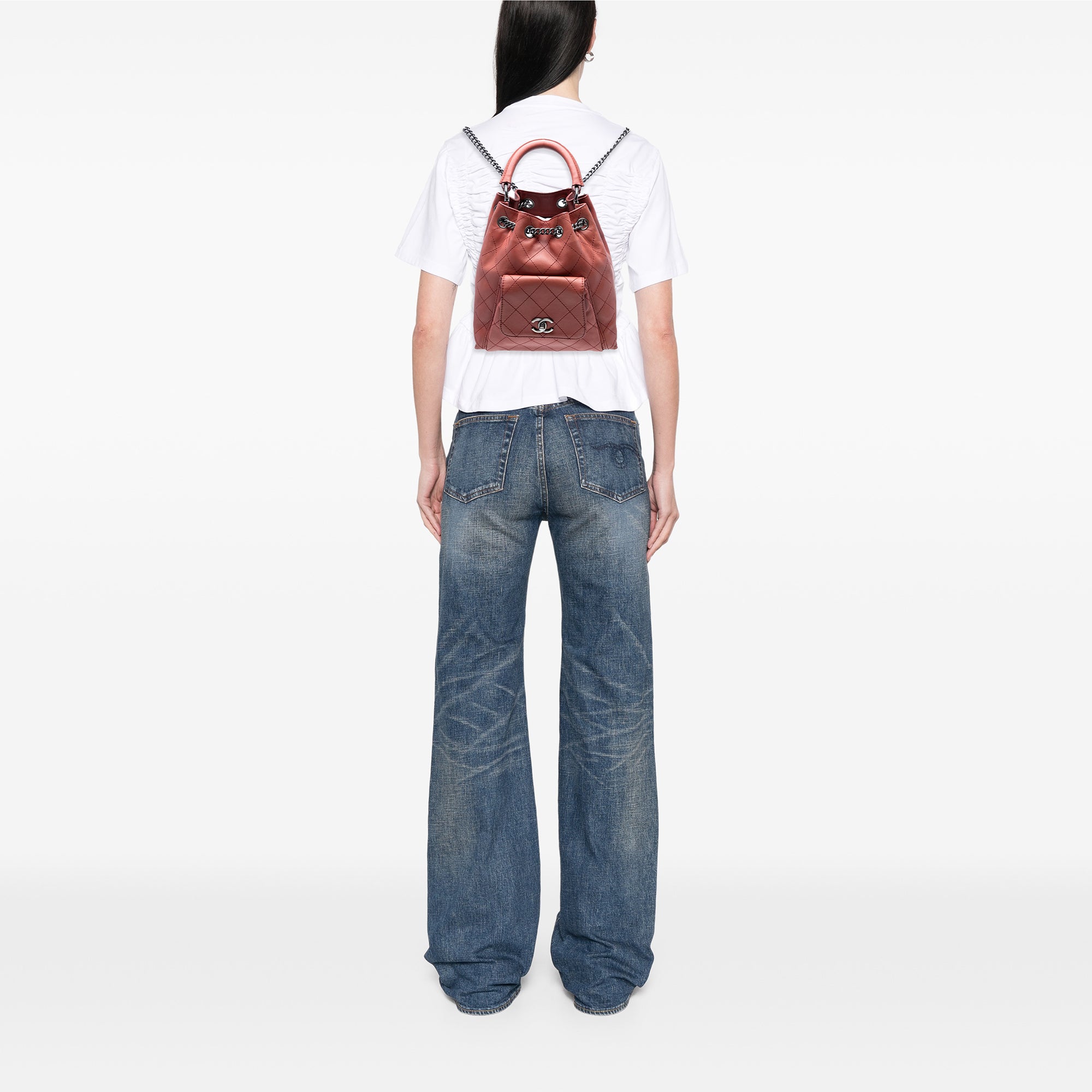 Medium Stitched Calfskin Urban Luxury Drawstring Backpack