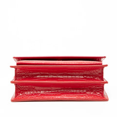 Medium Croc Embossed Monogram Sunset Bag