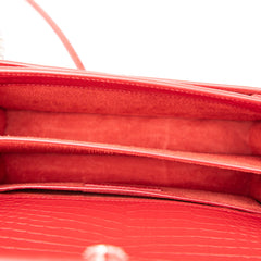 Medium Croc Embossed Monogram Sunset Bag