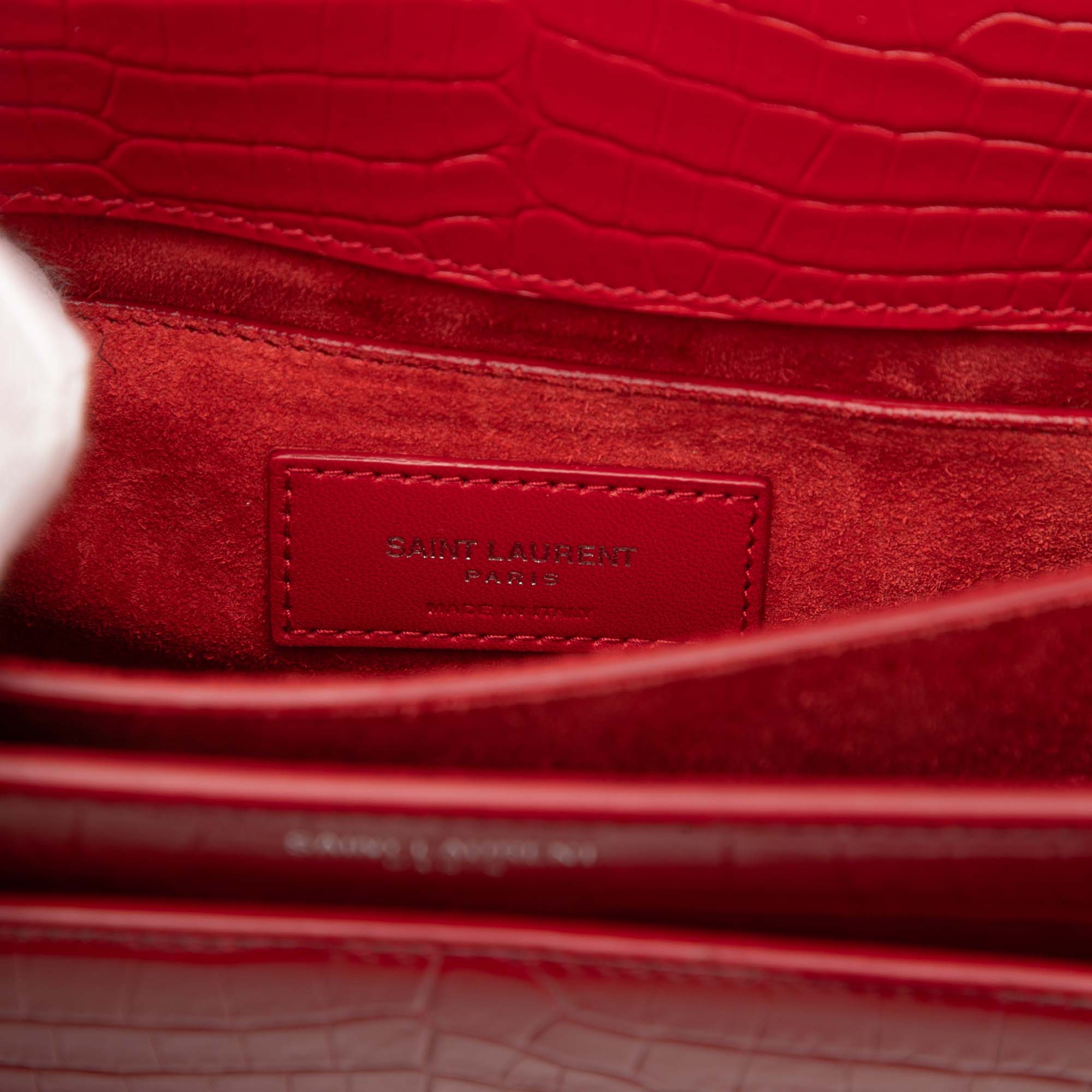 Medium Croc Embossed Monogram Sunset Bag