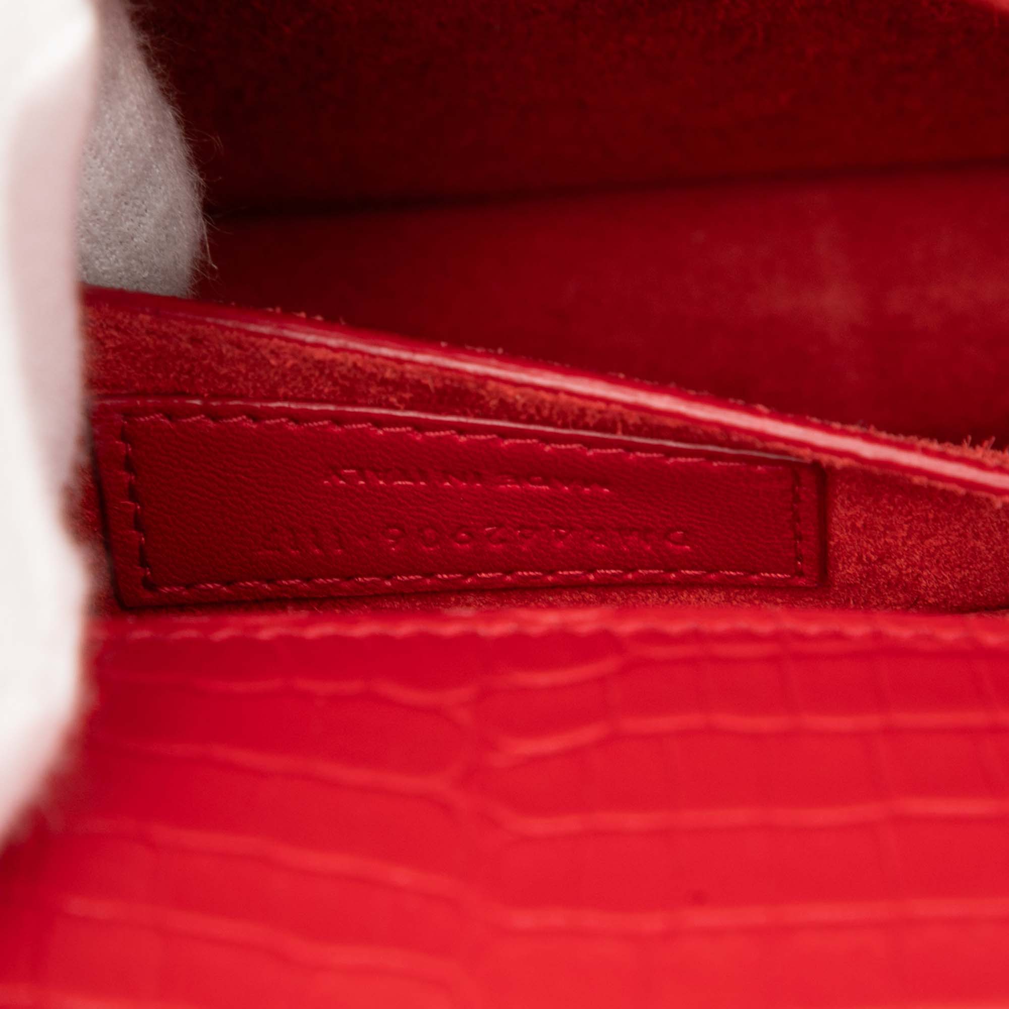 Medium Croc Embossed Monogram Sunset Bag