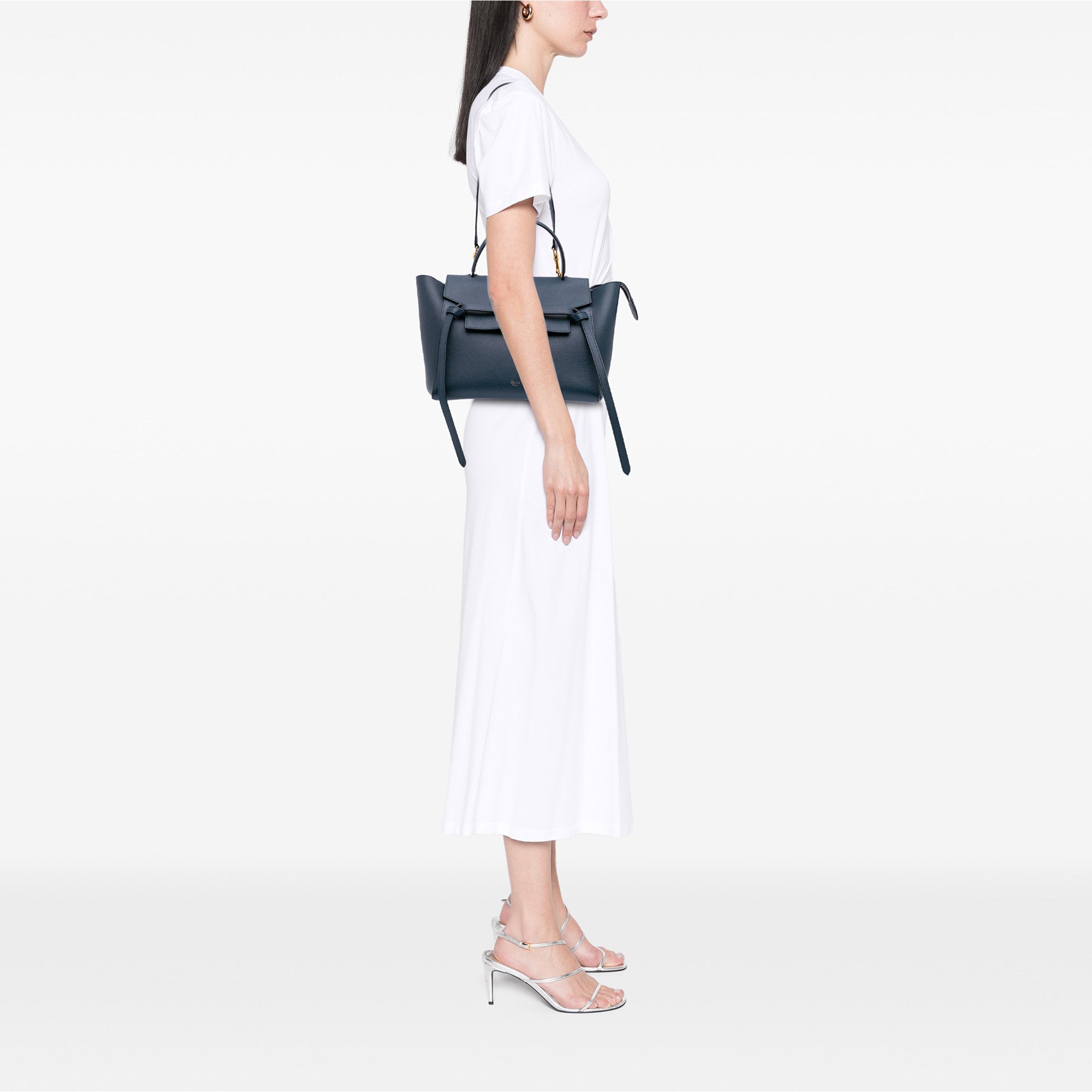 Mini Grained Calfskin Belt Satchel