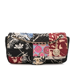 Medium Printed Nylon and Jersey Patchwork Single Flap