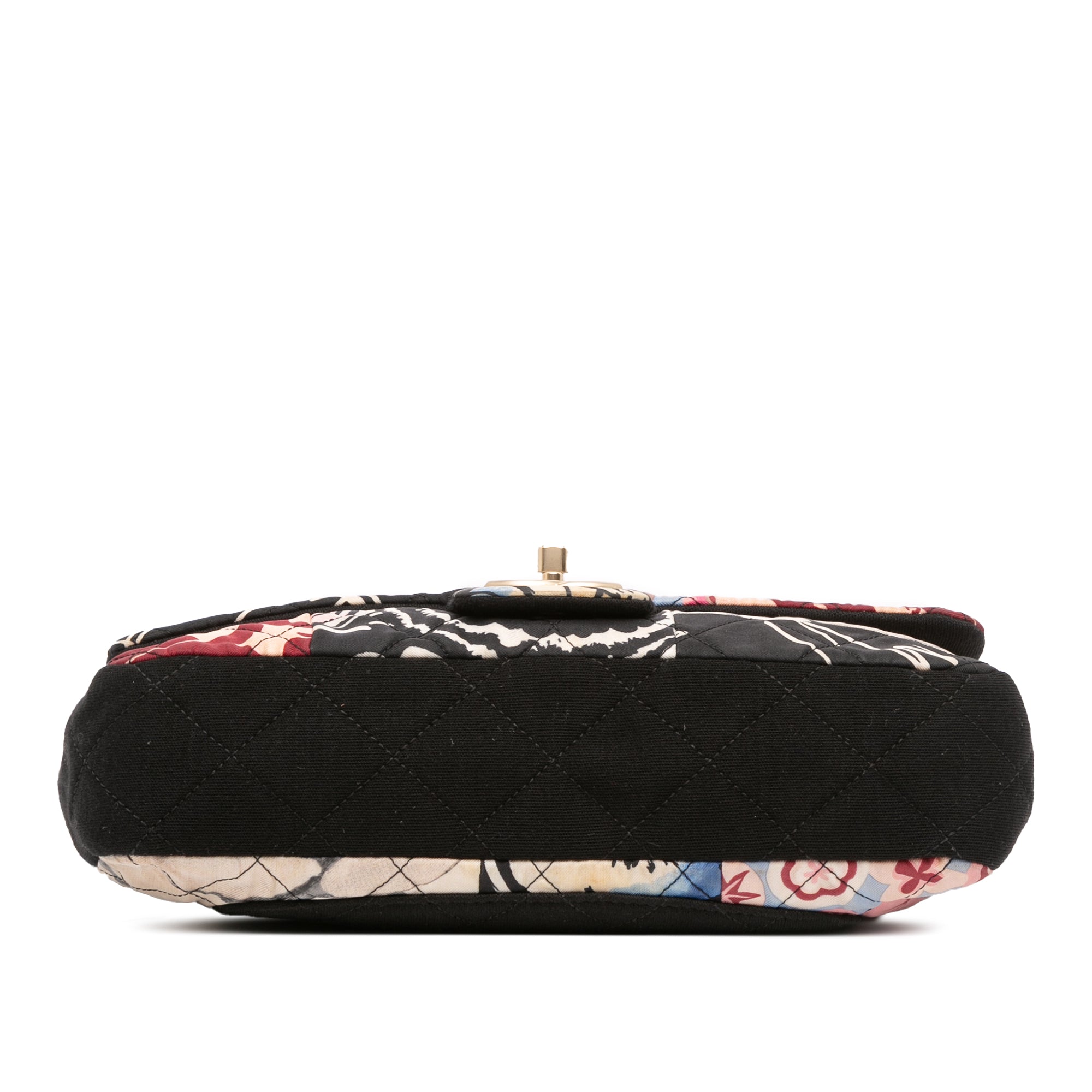 Medium Printed Nylon and Jersey Patchwork Single Flap