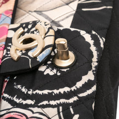 Medium Printed Nylon and Jersey Patchwork Single Flap