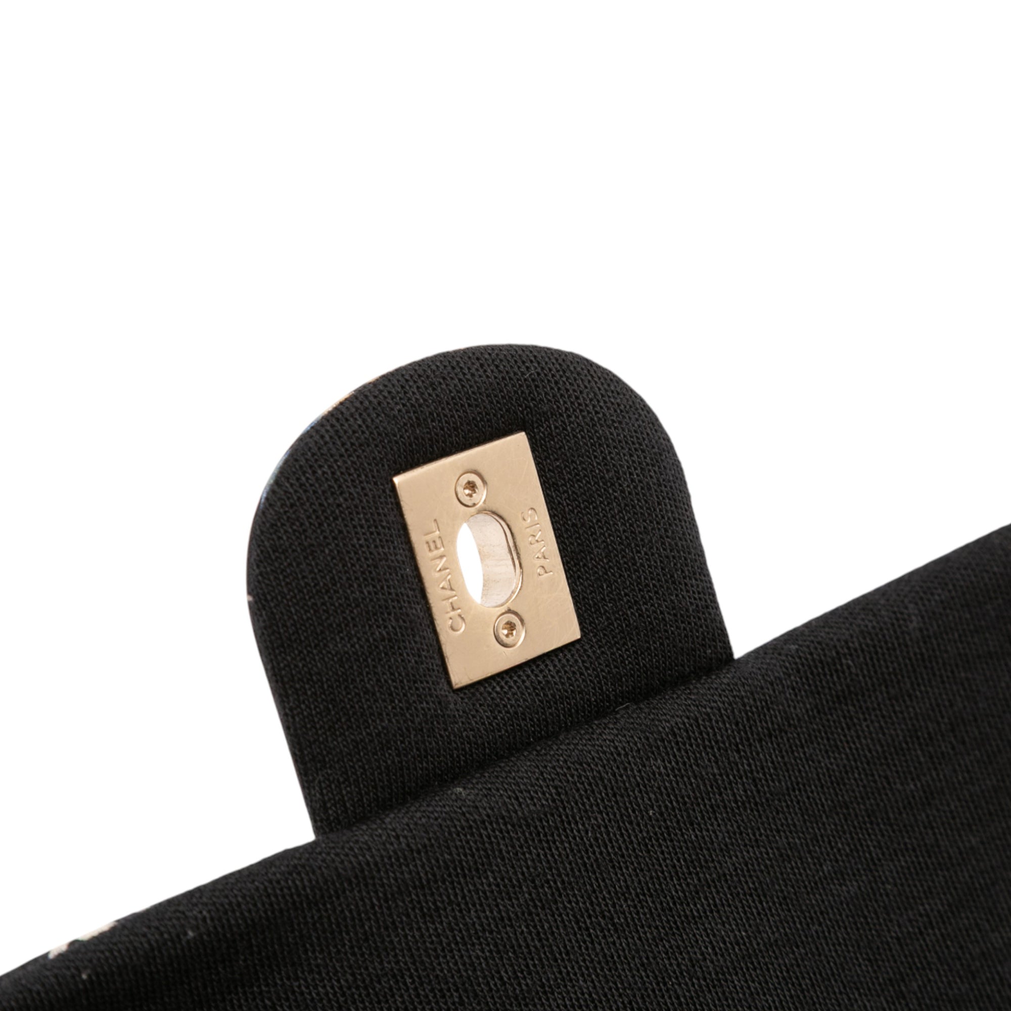 Medium Printed Nylon and Jersey Patchwork Single Flap