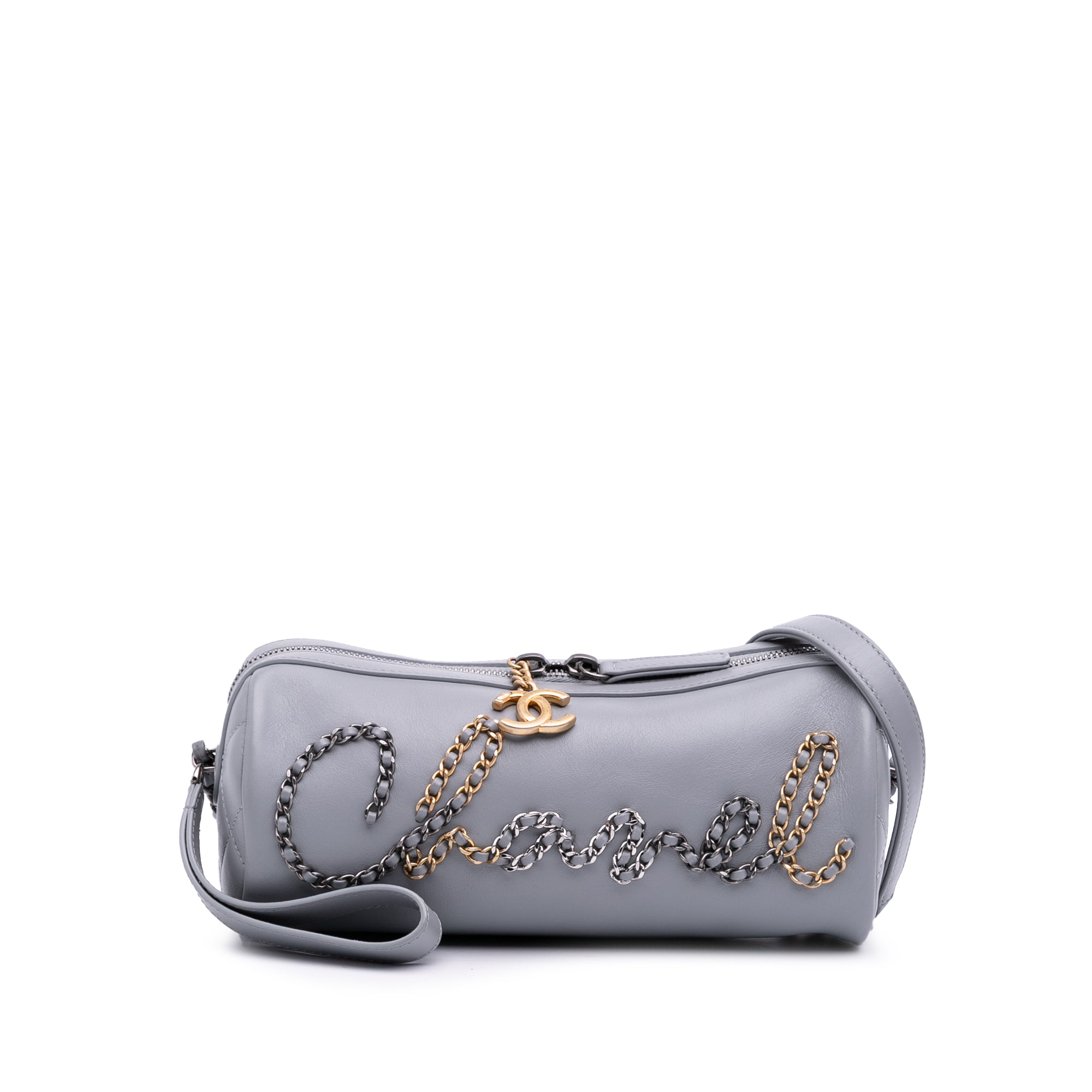 Calfskin Signature Chain 20s Bowling Bag