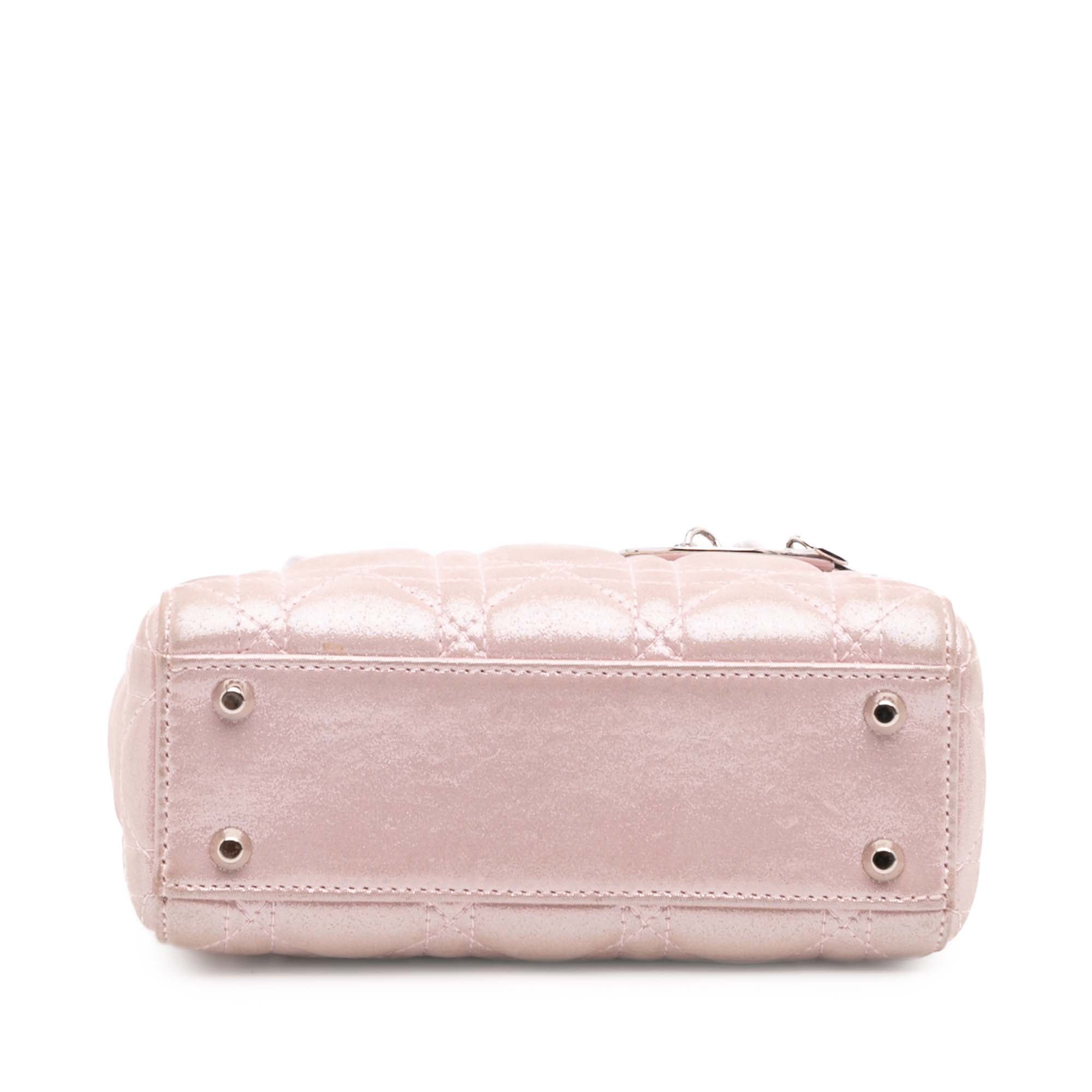 Mini Iridescent Lambskin Cannage Lady Dior